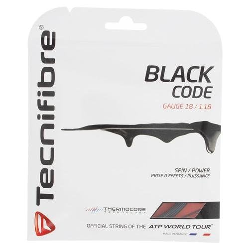 Tecnifibre Black Code Tennis String Set (18 gauge, 1.18)