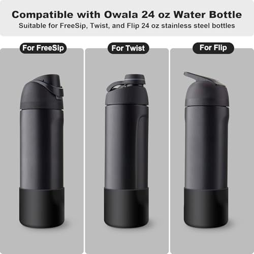 2PCS Silicone Water Bottle Boot for Owala 24oz 32oz 40oz, Anti-Slip