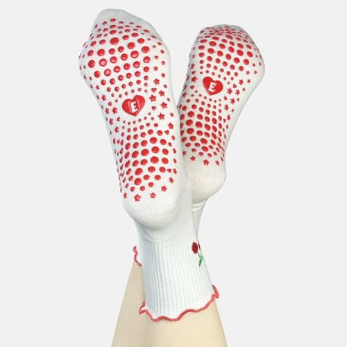 Non-Slip Pilates Grip Ankle Socks - Women's Yoga Socks - Honey Peach