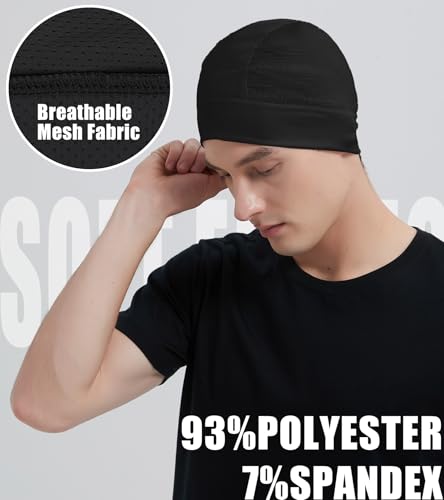 Cooling Skull Cap Helmet Liner for Men & Women - Black Set A
