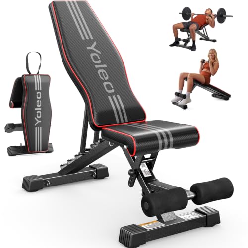 Adjustable Weight Bench with 84 Positions, Foldable Gym Bench