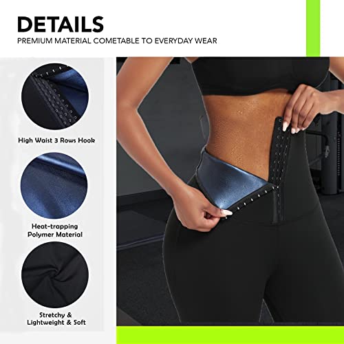 High Waisted Sauna Sweat Shorts for Women - Large/X-Large