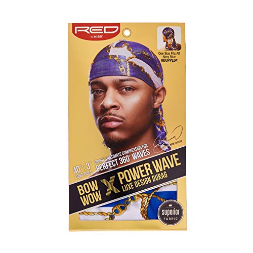Red Kiss Red Bow Wow Power Wave Luxe Durag Navy Blue