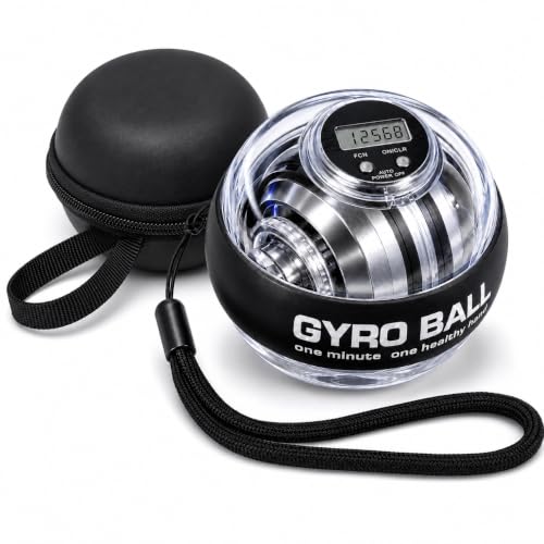 Auto-Start Gyro Ball Wrist Strengthener with LED Counter