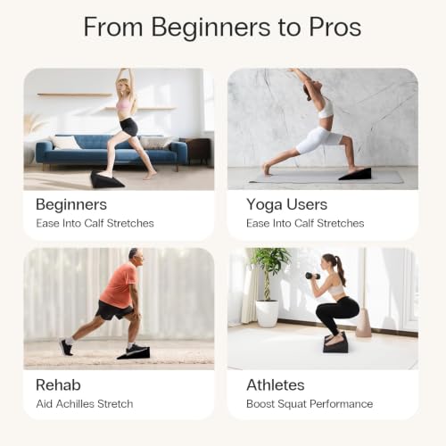 Yoga Wedge Blocks - XL Foam, 16.5°, 2-Pack - Black