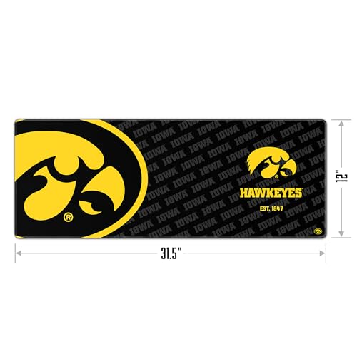 Iowa Hawkeyes Logo Desk Pad - Water & Stain Resistant, Non-Slip