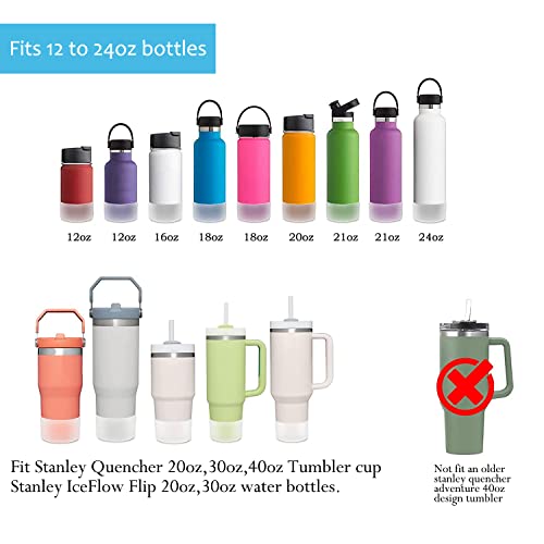 2Pcs Silicone Protective Boot for Tumblers - Transparent Silver