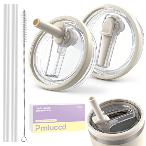 40oz Stanley Cup Replacement Lid & Straw - Beige & Beige