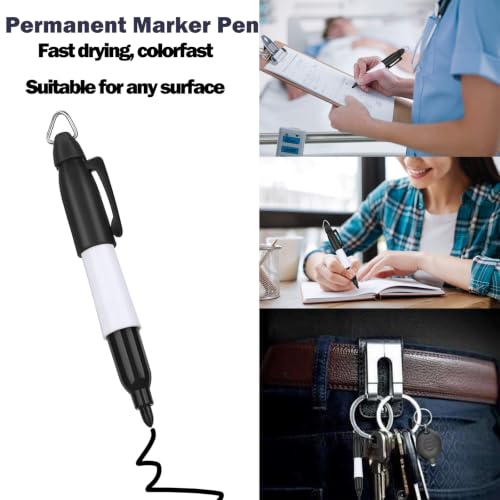 LED Keychain Flashlights & Black Marker Pens - 12PCS