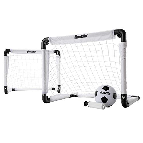 Kids Mini Soccer Goal Set - 22" Easy Fold Assembly, Includes Ball & Pump