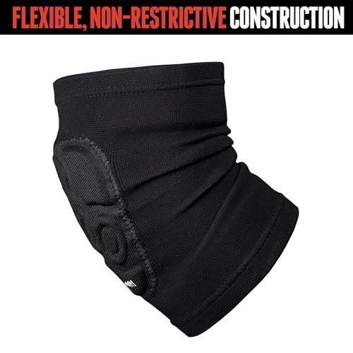 Triple Eight Covert Elbow Pads Black Large - Slim, Flexible Protective Gear for Skating & Biking