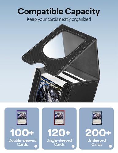 Card Deck Box for Magic: The Gathering - Holds 100+ Cards, Waterproof