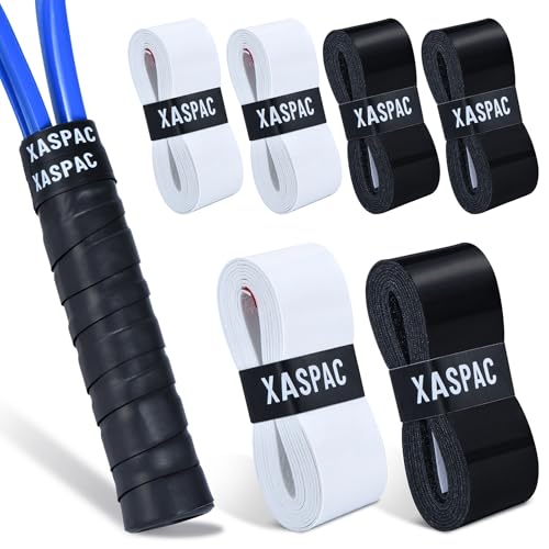 6-Pack Premium Tennis Racket Overgrip Tape - Absorbent Anti-Slip PU Grip