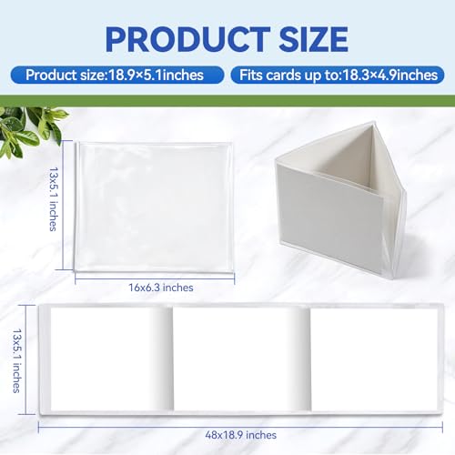 Mahjong Card Sleeves - 4 Pack Clear Plastic Protectors for Large 6 1/8" x 4 3/4" Cards