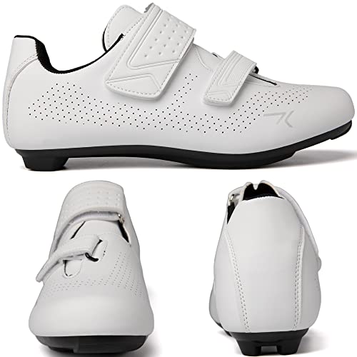 Cycling Shoes with Delta Cleats for Peloton - 9 Women/7 Men - White