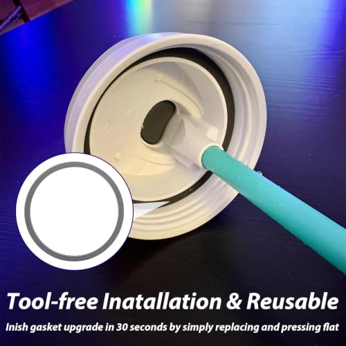 8-Piece Silicone Gasket Replacement Set for 19-40oz Insulated Water Bottles