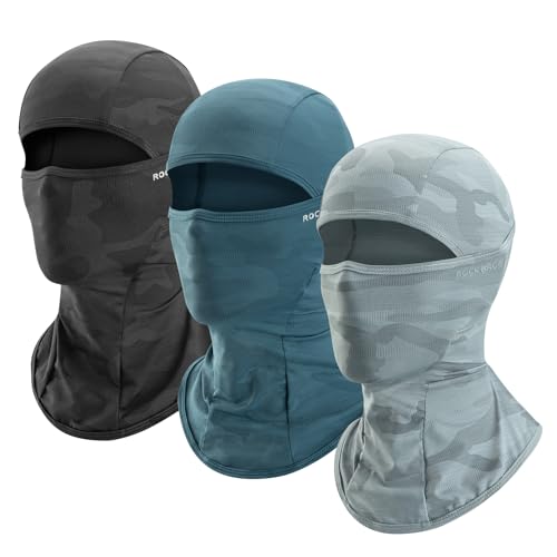 Cooling Balaclava Face Mask with UV Protection - Black, Blue & Grey