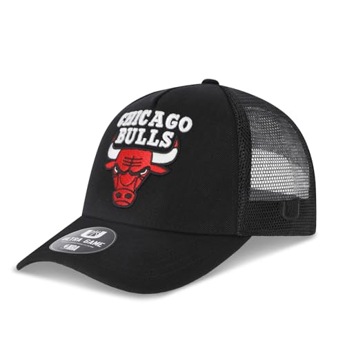 Chicago Bulls Official NBA Trucker Baseball Cap Hat - All Around The World Snapback