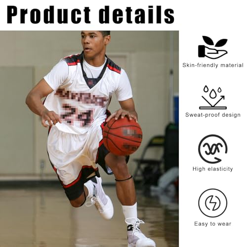 Patellar Tendon Support Straps - 4 Pack in Black & Luminous White