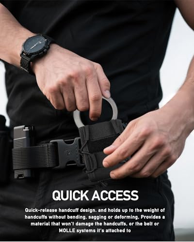 Open Top Handcuff Holster for MOLLE & Duty Belt - Variation 1