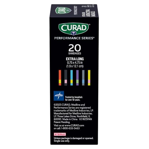 Antibacterial Fabric Bandages - Extra Long Flexible Adhesive - 20 Count