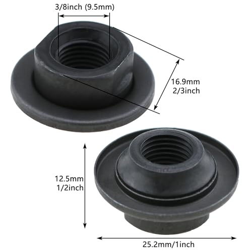 4-Pack Bicycle Rear Axle Nuts - Black Alloy Steel Replacement