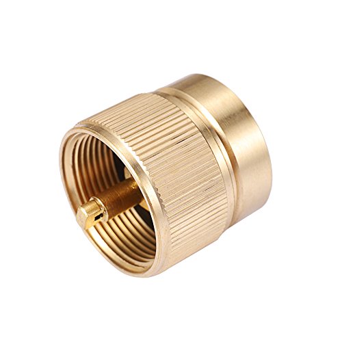 Camping Stove Adapter - 1LB Propane to Lindal Valve - Gold