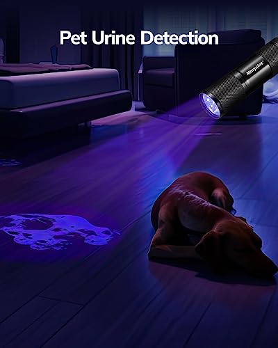 Mini UV Blacklight Flashlight - 9 LED Pet Urine Detector, 395nm
