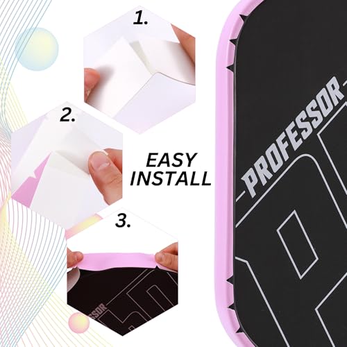 Pickleball Paddle Edge Guard Tape - 12mm Width - Pink Durable Vinyl Protection
