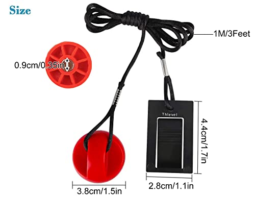 Treadmill Safety Key - Magnetic Universal Replacement - Black