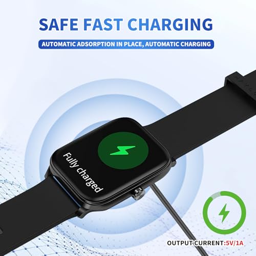 Smart Watch Charger Cable - 2 Pin USB Cord, 4mm Contact