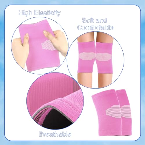 Kids Knee Brace Compression Sleeves 2 Pairs Small Pink Purple Sports Support