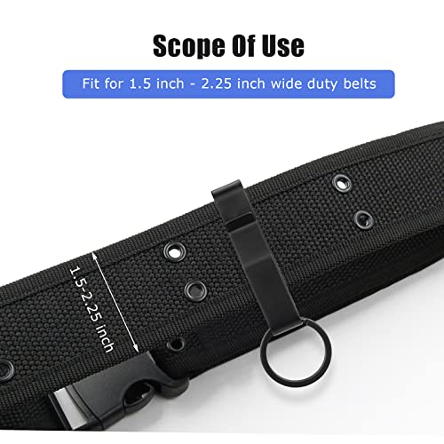 Tactical Key Holder - Stainless Steel Belt Clip Key Ring Holder, 2 Pack