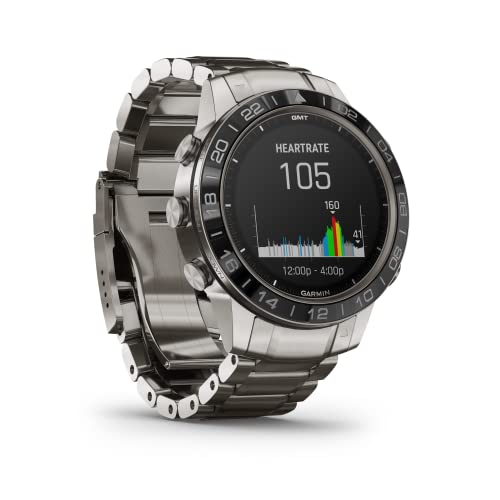Garmin MARQ Aviator Luxury Tool Watch - 46 mm Titanium, GPS & Weather