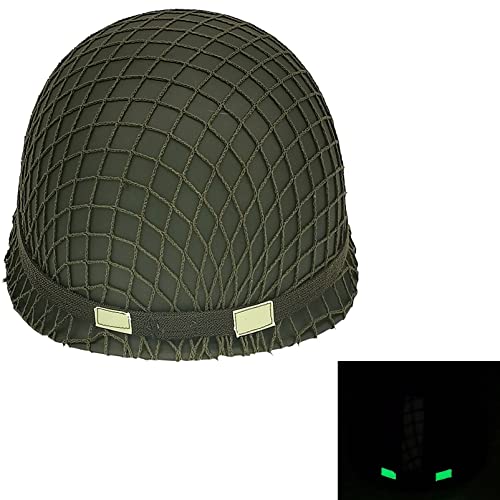 WWII US Army Helmet Replica - Authentic M1 Military Helmet with Net Cover & Chin Strap