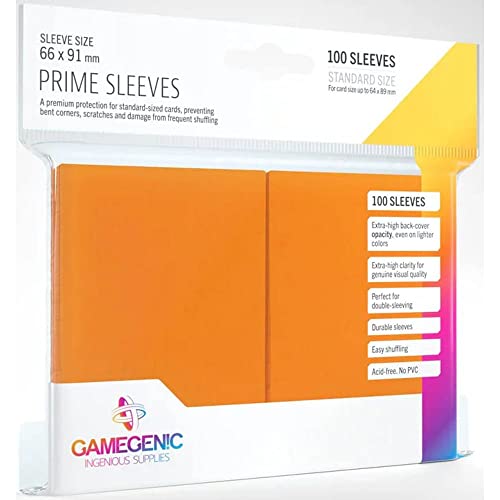 Gamegenic Prime Sleeves: Orange - Standard Card Sleeves Pack of 100