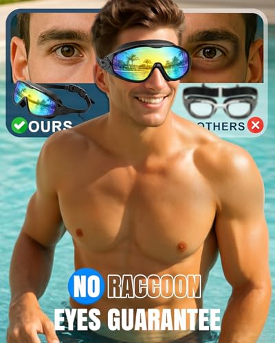 Swim Goggles 2 Pack - Wide View Anti-Fog & UV Protection