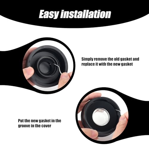 Silicone Gasket Replacement Set for Water Bottles - 4 Pack with Removal Hook