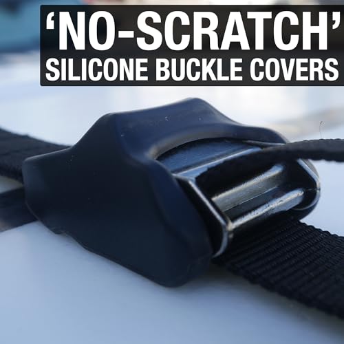 Surfboard Tie Down Straps - 15' Heavy Duty with Silicone Buckle Covers