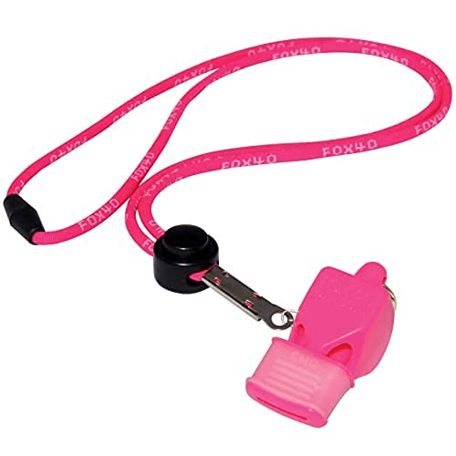 Fox 40 Classic Whistle with Lanyard - Safety Alert Pink