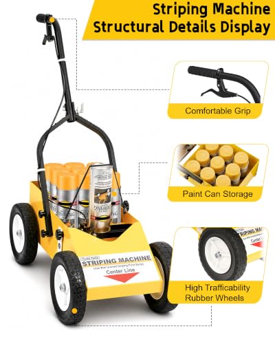 High-Performance Parking Lot Striping Machine - 28"