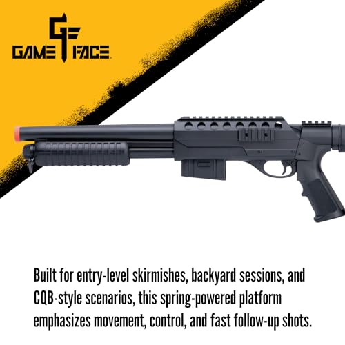 Game Face VooDoo Spring-Powered Airsoft Shotgun, 6mm, 390 FPS