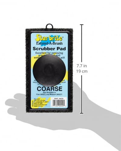 Star Brite Coarse Black Scrubber Pad - One Size, Heavy Duty Cleaning