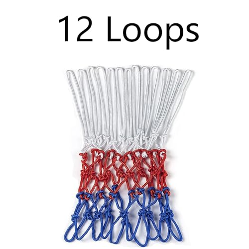 Colorful Basketball Net - 12 Loops, Durable All-Weather Design