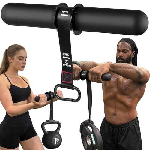 Forearm Strength Trainer with Adjustable Strap - Black