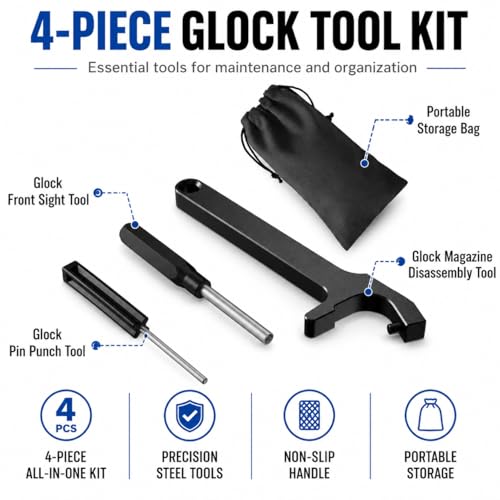 Glock Tool Kit with Storage Bag - Gen1 Front Sight & Magazine Disassembly Tools