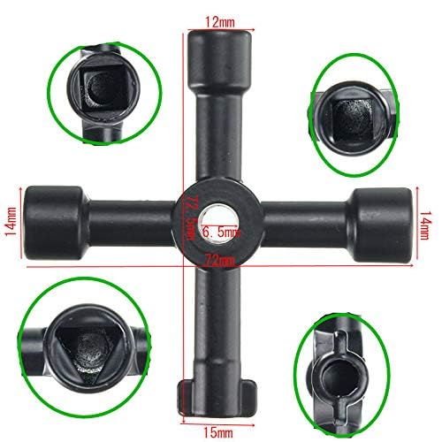 4-Way Multi-Functional Utility Key for Electric & Gas Meters