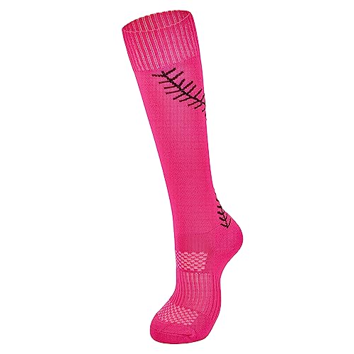 Knee High Athletic Socks for Women & Youth Girls - Hot Pink
