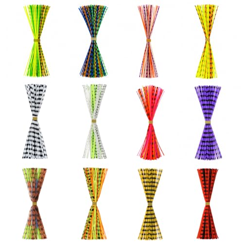 Silicone Rubber Fly Tying Materials - 12 Color Set for Lures