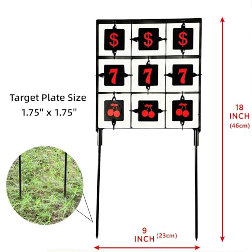 Spinning Tic-Tac-Toe Airsoft Target - Durable Steel Design